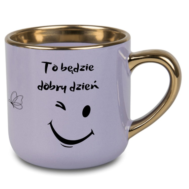 Kubek 400 ml z uśmiechem i możliwością personalizacji imieniem