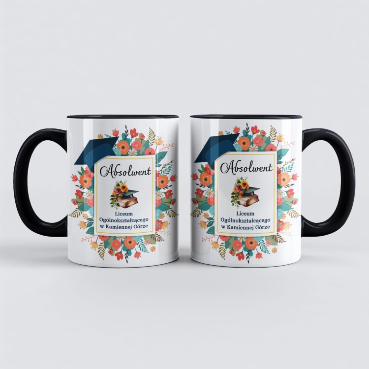 Ceramiczny kubek na koniec roku szkolnego z indywidualnym nadrukiem
