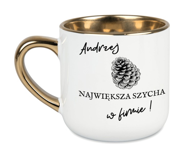 personalizowany kubek dla szefa z imieniem i grafiką – prezent do pracy