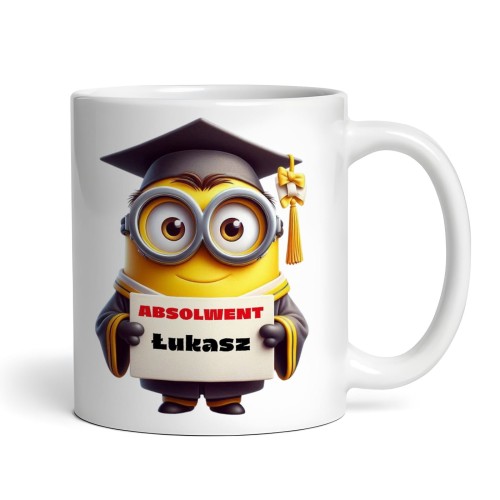 Kubek z personalizowanym imieniem dla absolwenta