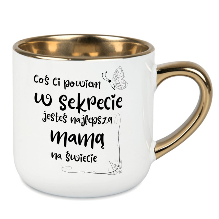 Personalizowany kubek z imieniem w centralnej części wewnątrz – elegancki prezent na Dzień Matki