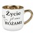 Ceramiczny kubek 400 ml z imieniem i zabawnym napisem – biały, złoty rant