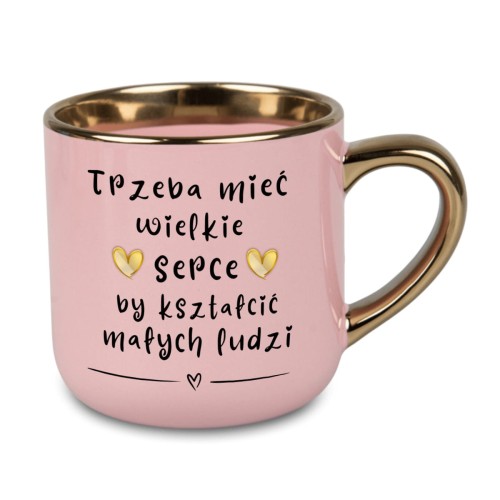 personalizowany kubek z imieniem i złotym uchem