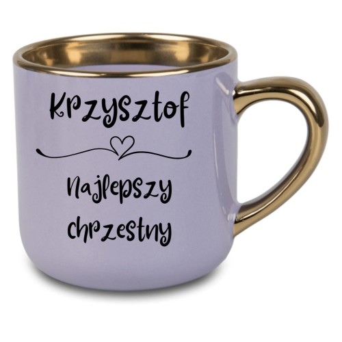 personalizowany kubek dla chrzestnego 400 ml z nadrukiem po obu stronach
