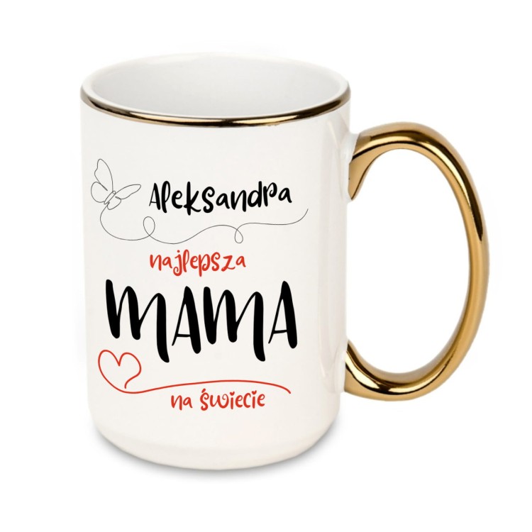 personalizowany kubek z napisem najlepsza mama na świecie