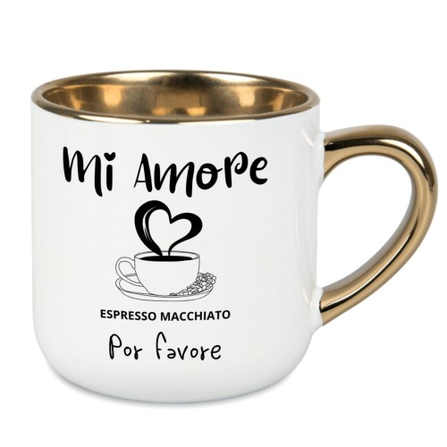 Kubek Mi Amore z tekstem espresso macchiato