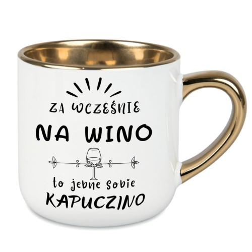 Kubek za wcześnie na wino z personalizacją