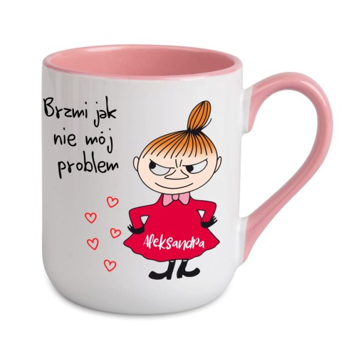 kubek z Małą Mi z napisem Brzmi jak nie mój problem