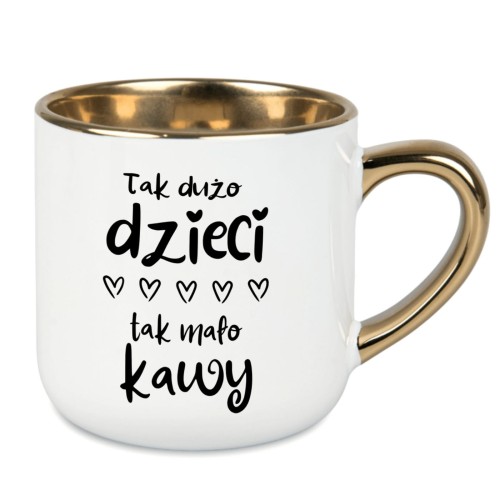 Kubek z napisem tak dużo dzieci tak mało kawy – personalizowany