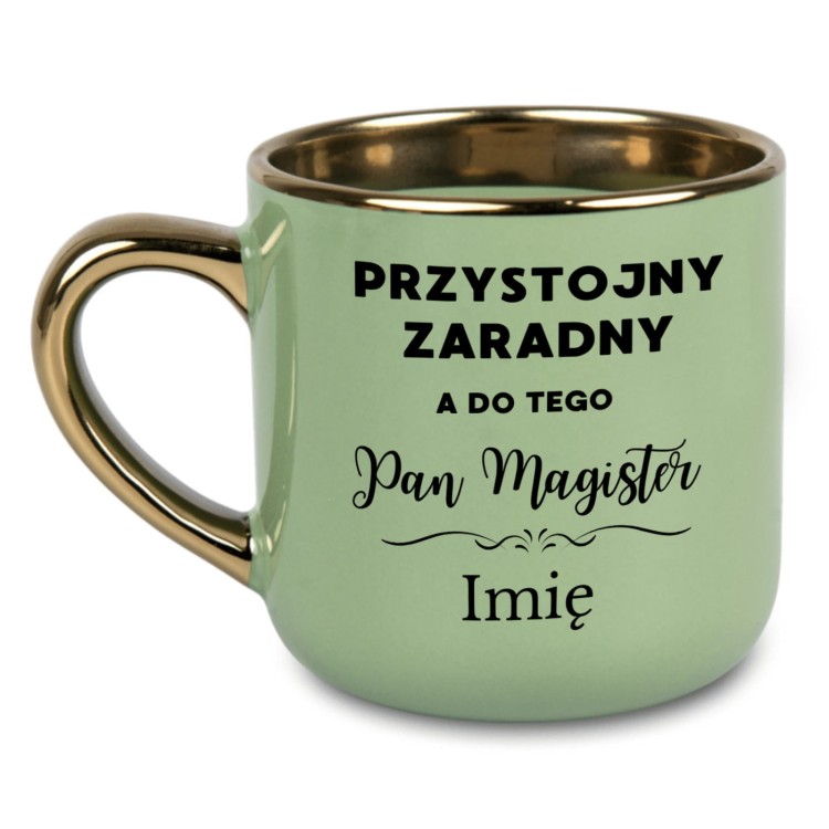 personalizowany kubek z imieniem dla absolwenta studiów magisterskich