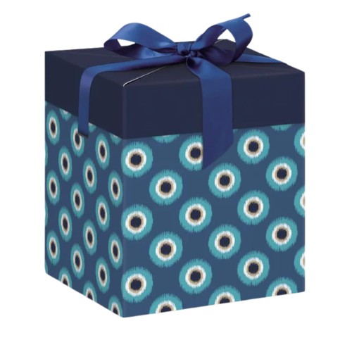 granatowe pudełko prezentowe na kubek