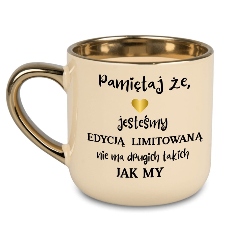 kubek kremowy z cytatem o przyjaźni