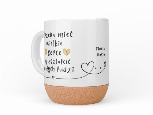 Personalizowany kubek z imieniem lub napisem Pani/Ciocia – zakończenie szkoły i przedszkola