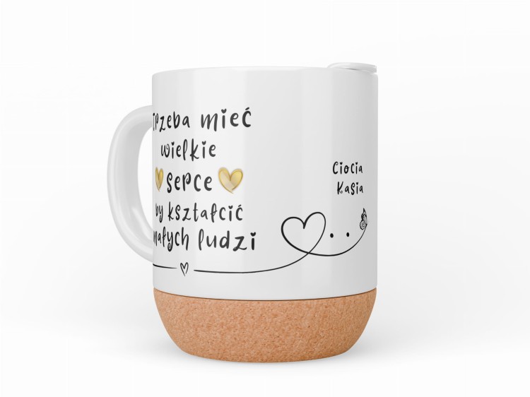 Personalizowany kubek z imieniem lub napisem Pani/Ciocia – zakończenie szkoły i przedszkola