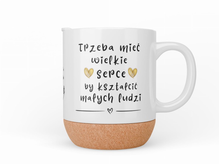 Kubek z dedykacją dla nauczyciela i opiekuna – sentencja o wielkim sercu