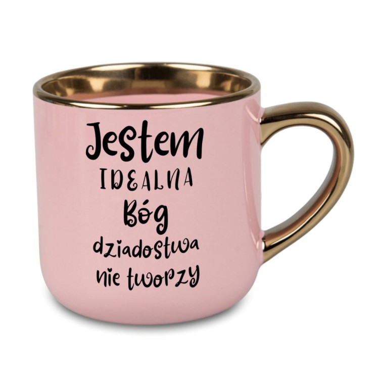 personalizowany różowy kubek z imieniem prezent dla kobiety