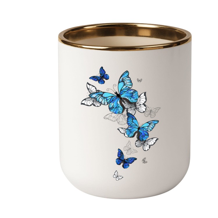 Elegancki kubek z motylami