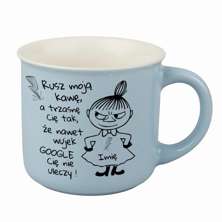 Kubek porcelanowy błękitny 360 ml – elegancki kubek z możliwością personalizacji nadruku