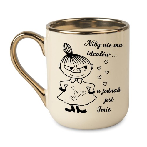 kubek personalizowany niby nie ma ideałów imię nadruk dwustronny
