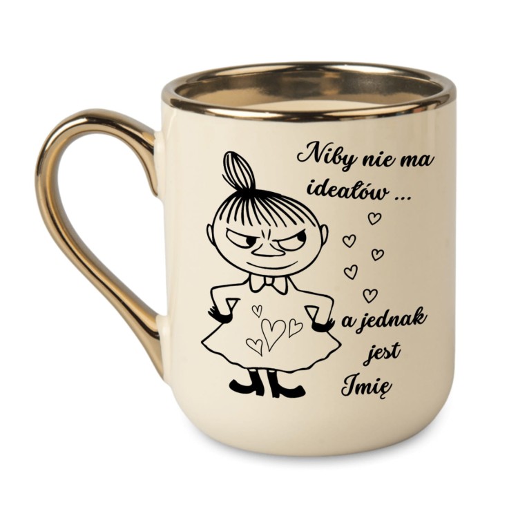 kubek personalizowany niby nie ma ideałów imię nadruk dwustronny