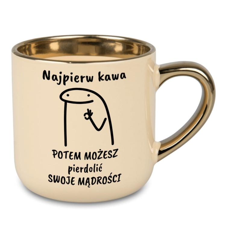 Śmieszny kubek personalizowany imieniem – Najpierw kawa