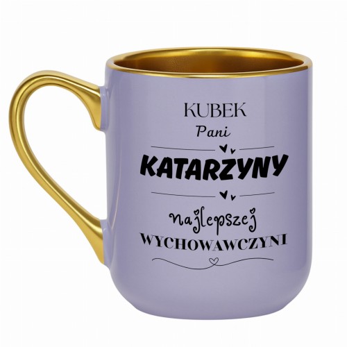 Personalizowany kubek z napisem „Kubek Pani Katarzyny najlepszej wychowawczyni”