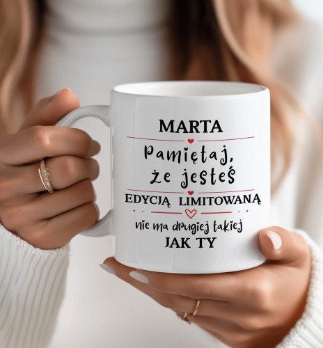 kubek personalizowany z imieniem edycja limitowana