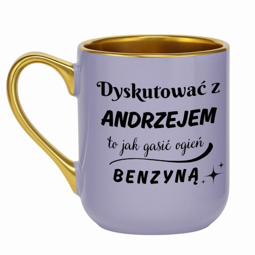 kubek personalizowany z imieniem – fioletowy glamour