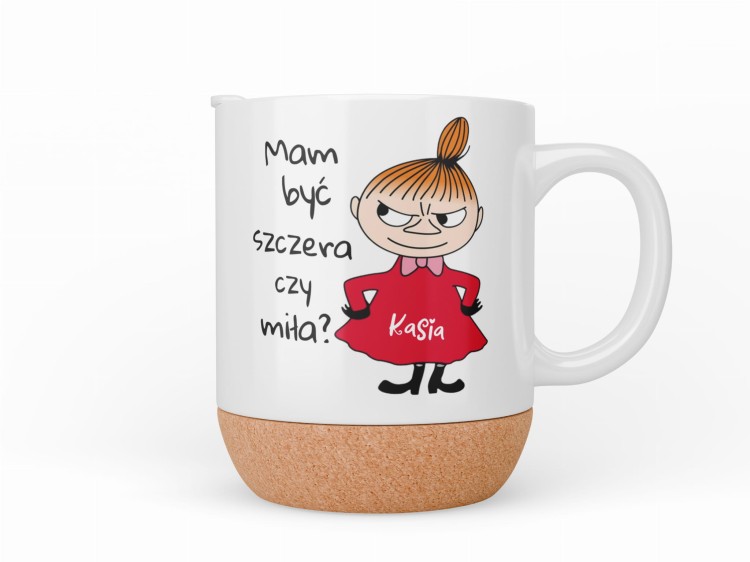 kubek Mała Mi mam być szczera czy miła personalizowany imieniem