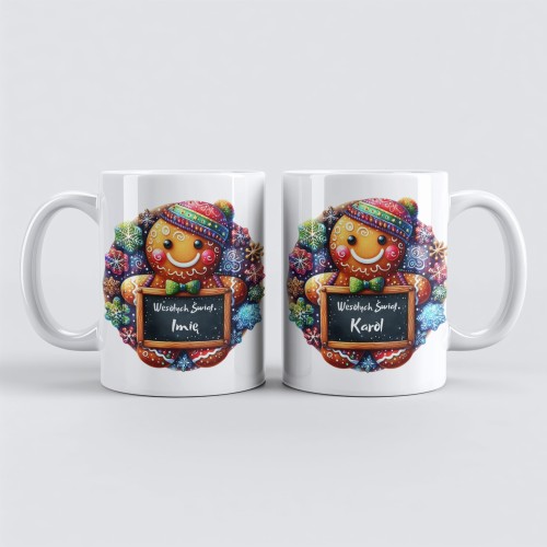 personalizowany kubek Wesołych Świąt dla chłopca