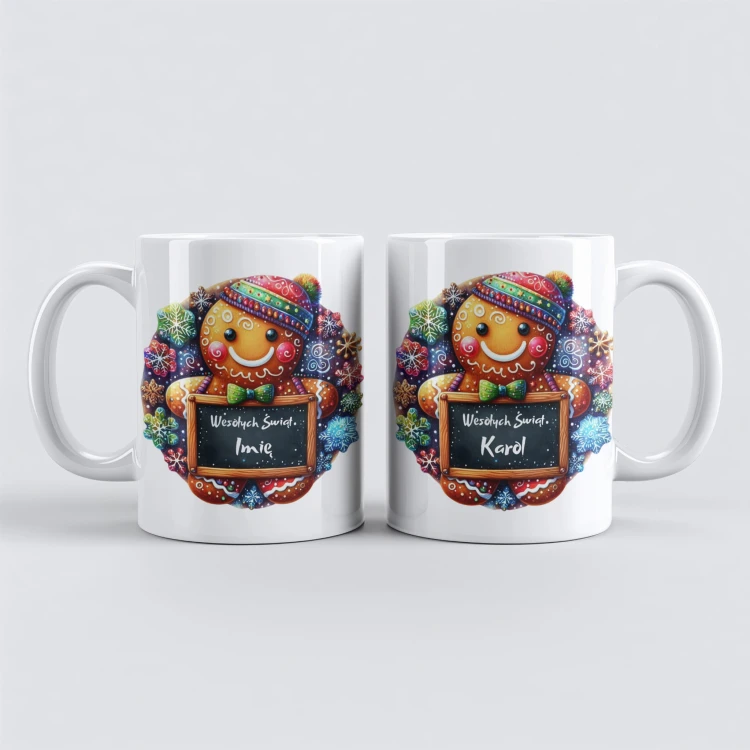 personalizowany kubek Wesołych Świąt dla chłopca