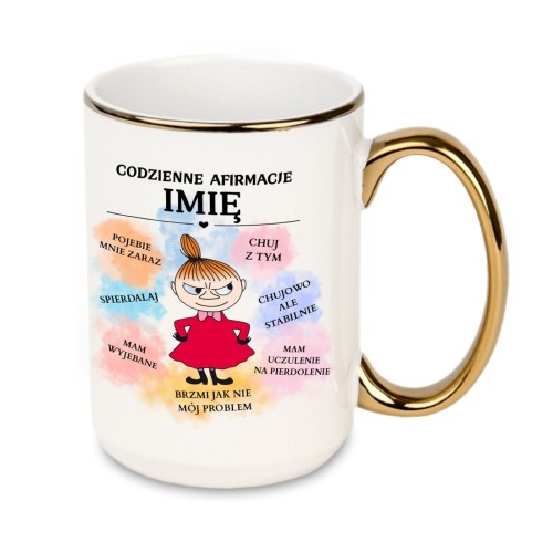 kubek codzienne afirmacje mała mi personalizowany imieniem