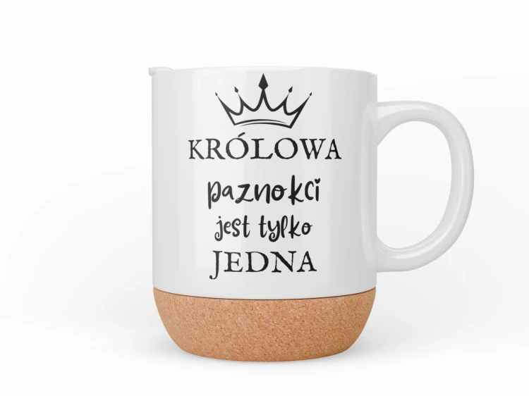 kubek personalizowany z napisem królowa paznokci