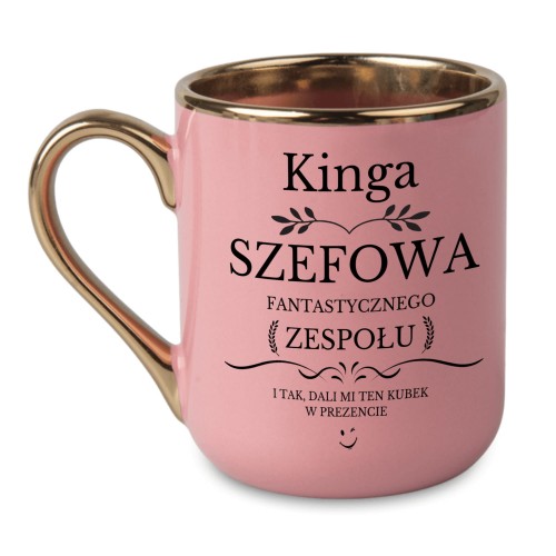 kubek szefowa fantastycznego zespołu różowy