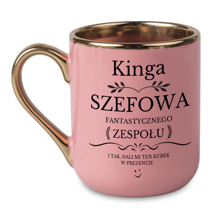 kubek szefowa fantastycznego zespołu różowy