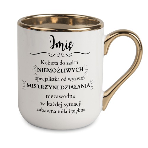 kubek personalizowany kobieta do zadań niemożliwych