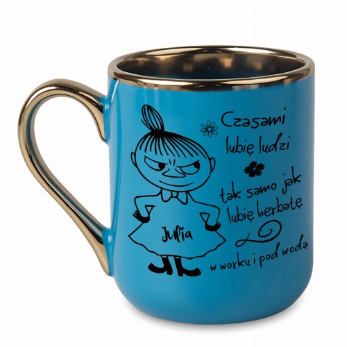 personalizowany kubek z imieniem Mała Mi niebieski AlexGrawer