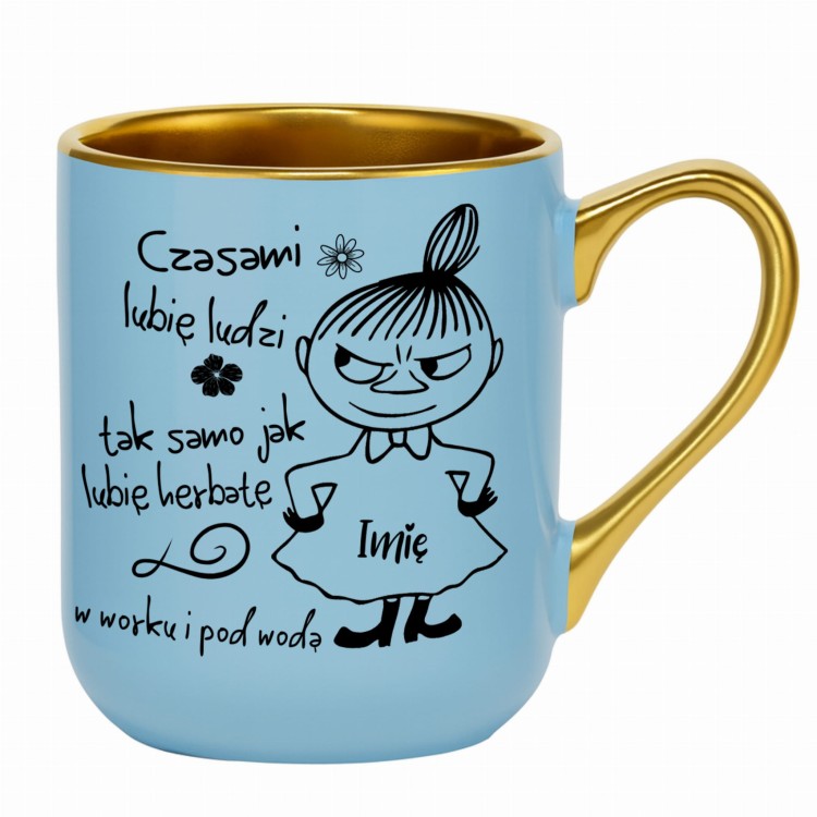 personalizowany kubek z imieniem Mała Mi jasnoniebieski AlexGrawer