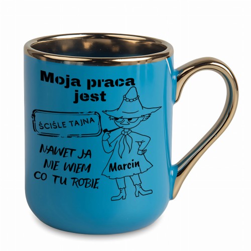 kubek niebieski moja praca jest ściśle tajna
