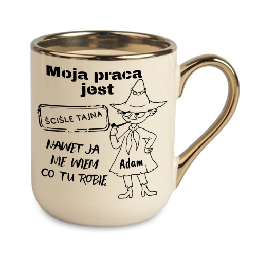 personalizowany kubek kremowy z imieniem