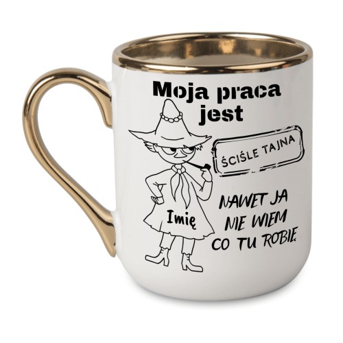 kubek biały moja praca jest ściśle tajna