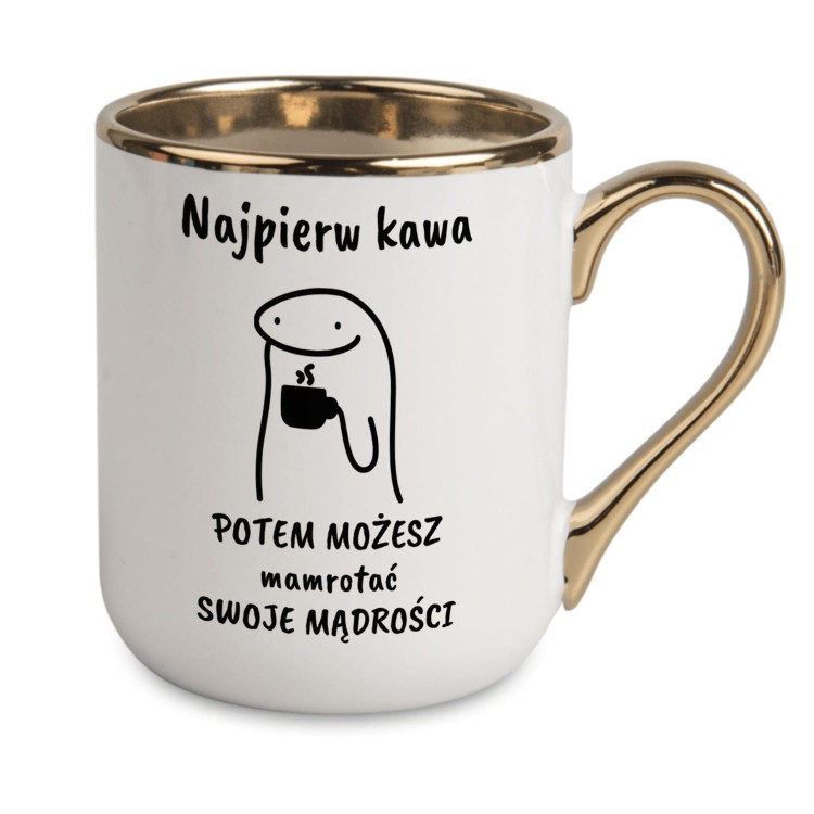 kubek z imieniem biały prezent dla miłośnika kawy