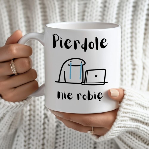 kubek Pierdolę nie robię personalizowany imieniem