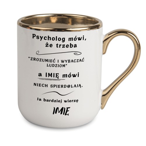 kubek z nadrukiem po lewej i prawej stronie psycholog mówi