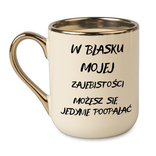 Personalizowany kubek z humorem – kremowy prezent dla kobiety