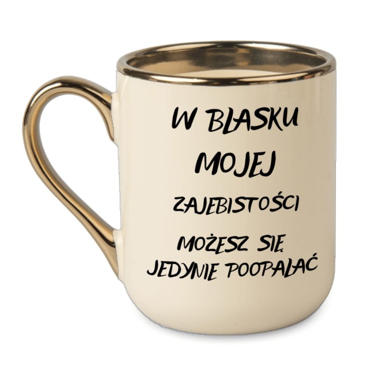 Personalizowany kubek z humorem – kremowy prezent dla kobiety