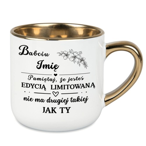 kubek personalizowany dla babci złote ucho edycja limitowana