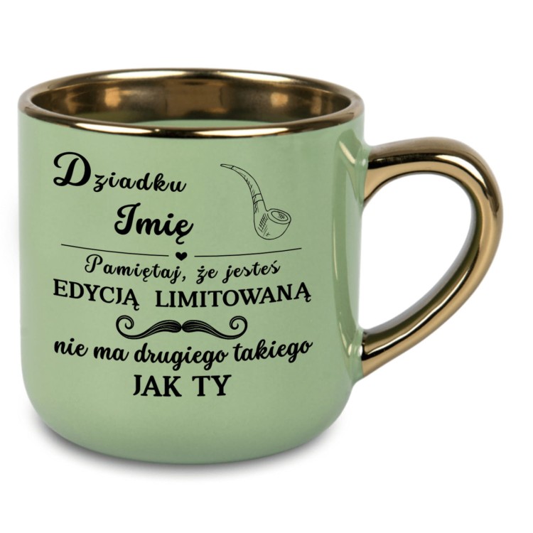 Kubek dla dziadka 400 ml z personalizowanym napisem, prezent na Dzień Dziadka z tekstem edycja limitowana i imieniem