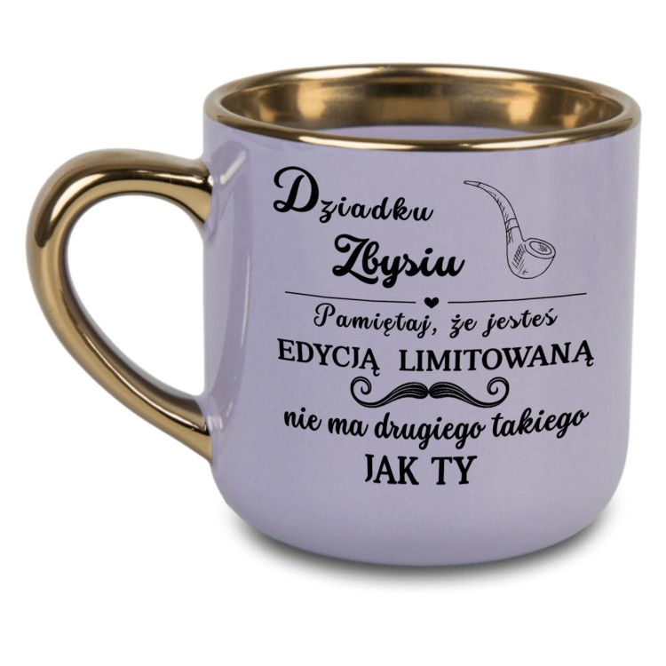 Kubek dla dziadka 400 ml z personalizowanym napisem, prezent na Dzień Dziadka z tekstem edycja limitowana i imieniem