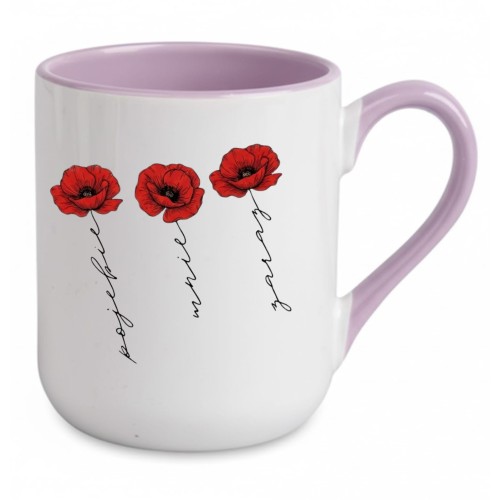 kubek personalizowany maki z ukrytym napisem pojebie mnie zaraz imię prezent fioletowy